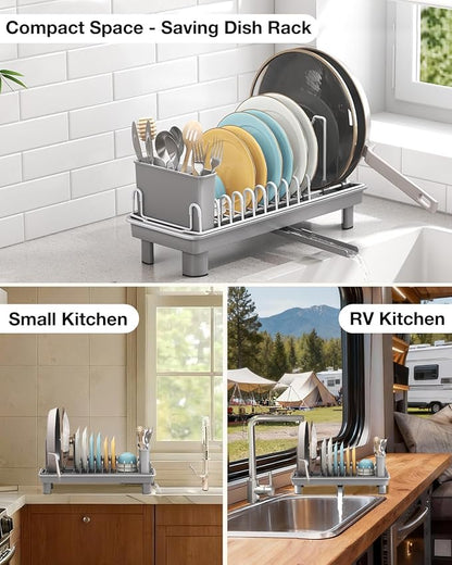 Dish Rack, Carbon Steel Small Dish Drying Rack Rustproof