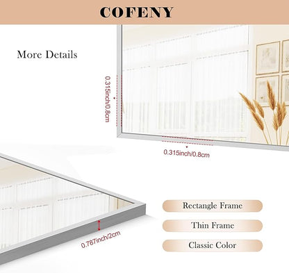 36x55inch Bathroom Mirror, Large Rectangular Wall Mirrors