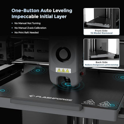 FLASHFORGE Adventurer 5M 3D Printer with Fully Auto Leveling, Max 600mm/s High Speed Printing, 280°C Direct Extruder with 3S Detachable Nozzle, CoreXY All Metal Structure, Print Size 220x220x220mm