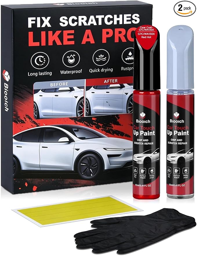 Red Hot G7C/WA130X for Chevy Touch Up Paint Kit[2K Clear Coat Included],Exact Color Match Touch Up Paint for Chip and Scratch Repair