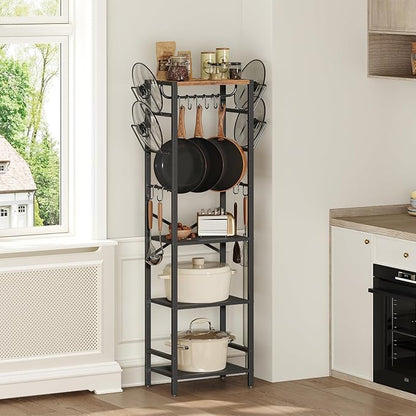 MAHANCRIS 4-Tier Pot Rack, Pots and Pans Organizer