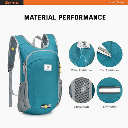 SKYSPER Small Daypack 10L Hiking Backpack Packable Lightweight Travel Day Pack for Women Men
