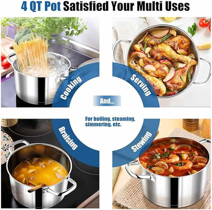 P&P CHEF 4 Quarts Cooking Stock Pot