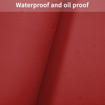 Table Pad - Used for Square Table Waterproof and Easy to Clean Good Flatness Easy to Used for Dining Table(Black+Wine Red 46x46)