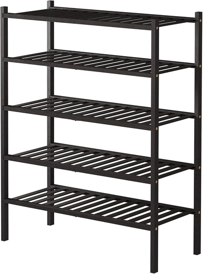 ROMGUAR CRAFT 5 Tier Bamboo Shoe Rack