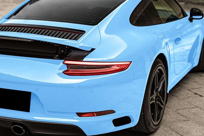 60"x360" (5FTx30FT) PPF Paint Protection Film Gloss Light Blue Self Healing Auto Bra Vinyl Wrap Invisible Scratches Shield Sheet DIY with Tool Kit
