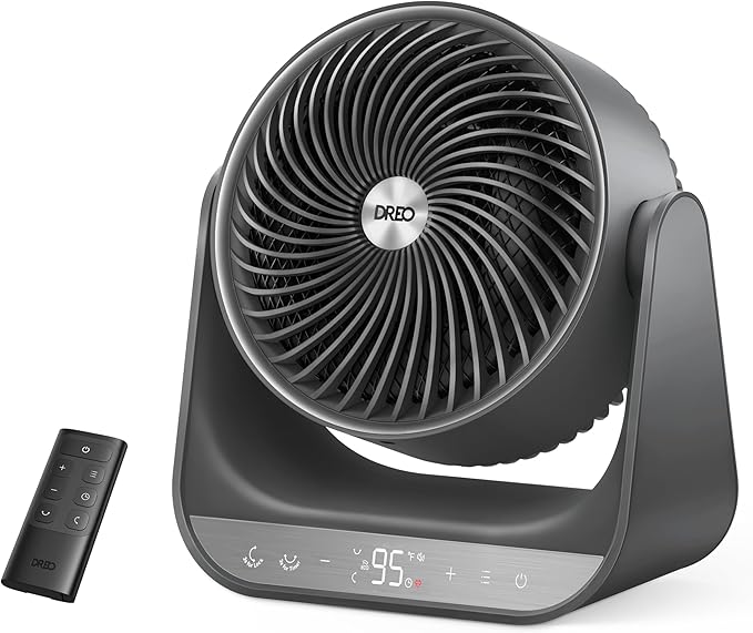 DREO 60° Vertical & 90° Horizontal 3D Oscillating Heating, 12 ft/s Long-Range