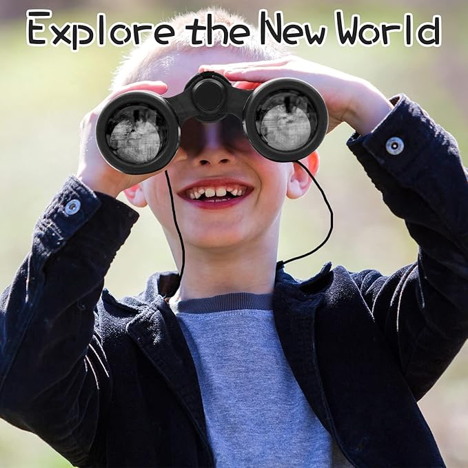 Scotamalone Kids Toy Binoculars Shock Proof for Age 3-12 Years Old Boys Girls Bird Watching Educational Learning Hunting Hiking Birthday Presents