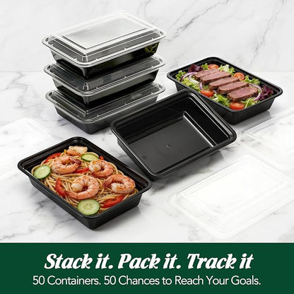 Glotoch Meal Prep Containers 32oz 50 Pack