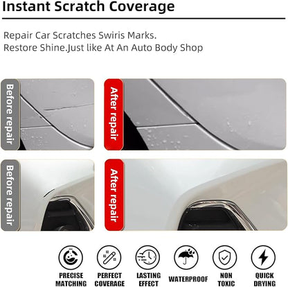Magnetic Gray Metallic(P8Y) Car Paint Touch Up Pen Compatible with SUBARU, 2-In-1 Color Accurate Touch Up Car Scratch Repair Paint Match SUBARU Series Automotive Scratch Remover for Nicks & Chips Repair