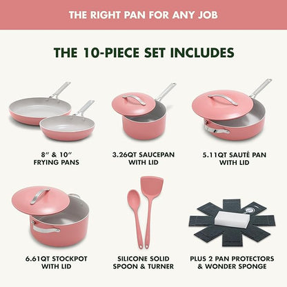 GreenPan Nova 10-Piece Cookware Pots & Pans Set, Oprah’s Favorite Things 2024