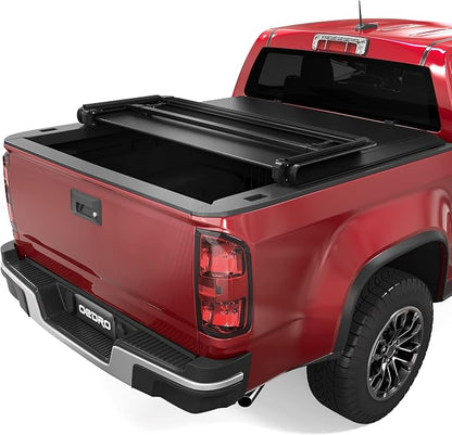 OEDRO Soft Tri-fold Truck Bed Tonneau Cover Compatible with 2015-2022 Chevy Colorado/GMC Canyon with 6.2ft Bed
