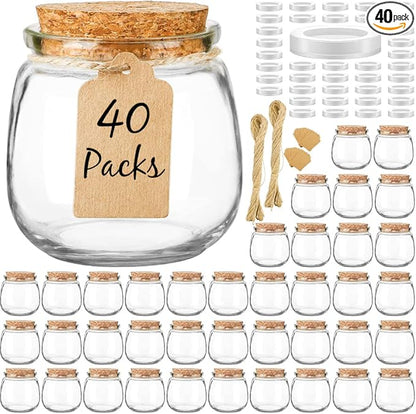 Syntic 40 Pack Small Glass Jars