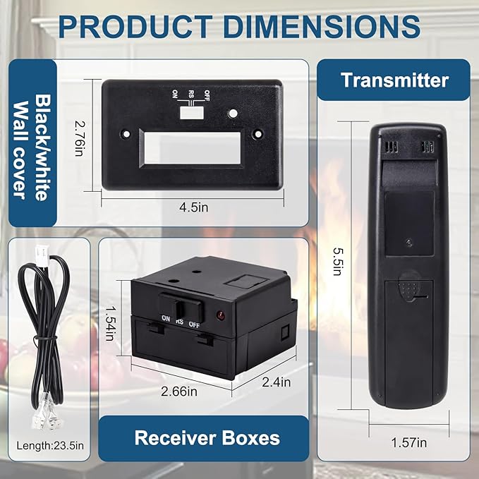 Gas Fireplace Remote Control System Kit