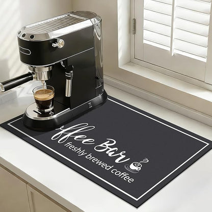 Findosom 12"x 20" Dish Drying Mat, Super Absorbent & Cuttable Coffee Mat