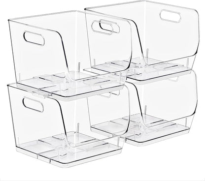 Sorbus Stackable Storage Bins Open Front, Pantry Bins