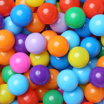 Realhaha Ball Pit Balls 50 100 200 500 Play Balls Plastic Balls for Baby Girls Toddlers Kids Play Tent Pool Playhouse Playpen Party Decoration