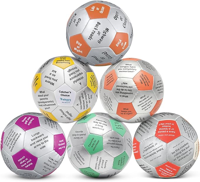 Trainers Warehouse 6" Thumball Collection, 32 Prompts for Conversation, Team Building, Relationship and Training