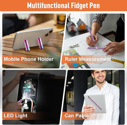 Gifts for Men Fidget Pen, Stocking Stuffers for Teen Girls Boys, White Elephant Gifts for Adults, Anniversary Birthday Gift for Men Him Teenage Boys Girls, Mens Gift for Christmas Multifunction Pen