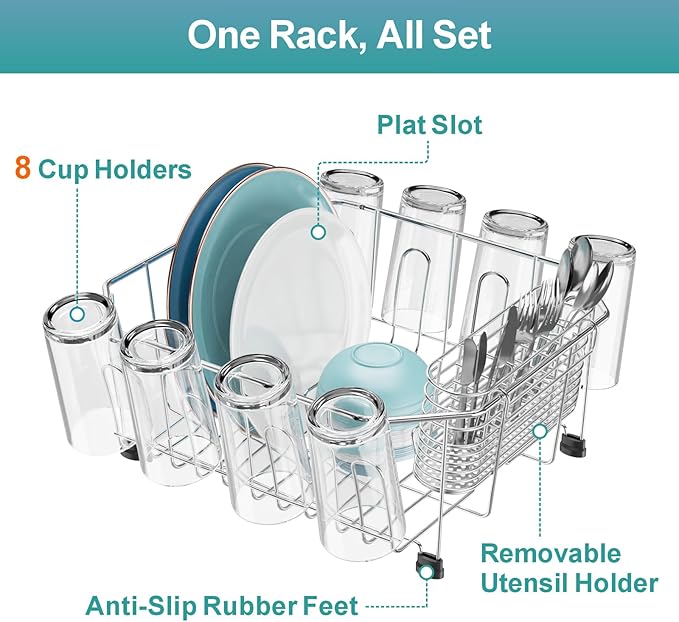 GSlife Small in Sink Dish Drying Rack