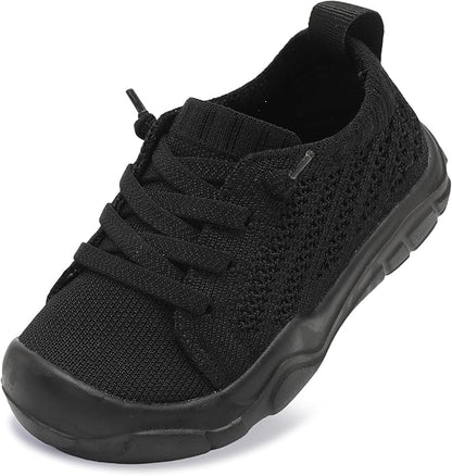 JIASUQI Toddler Shoes for Boys Girls Slip on Sneakers Wide Toe Walking Shoes Toddler Sock Shoes