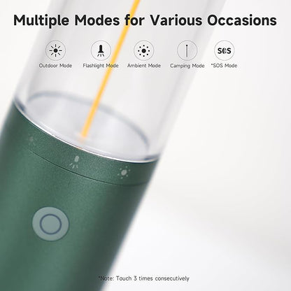 4-in 1 Rechargeable Camping Lights, LED Flashlight High Lumen with Hidden Hook SOS Mode Ultra-Long Life 35H Ambient Tent Lights for Household Essentials,Hiking,Camp,Outdoor