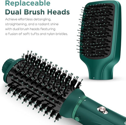 IG INGLAM Hair Dryer Brush, 4-in-1 Detachable Blow Dryer Brush, Ionic Diffuser