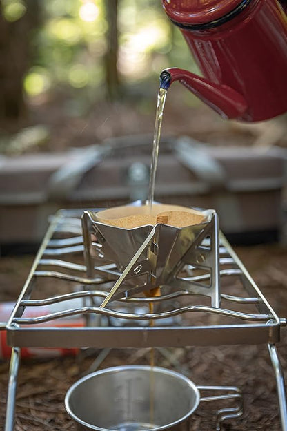 CAMPINGMOON Collapsible Coffee Dripper Pour Over Camping Outdoor 304 Stainless Steel COF-01