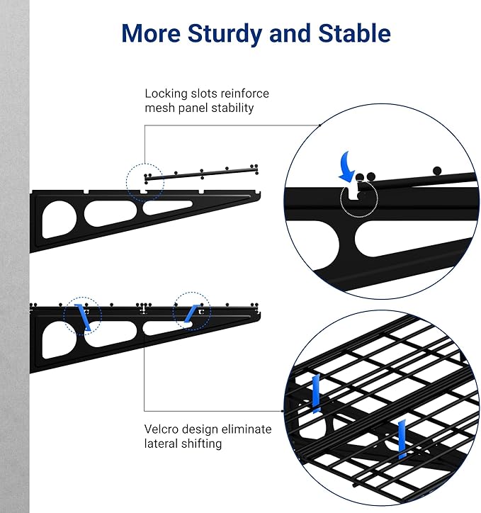 FLEXIMOUNTS 4-Pack 2x4ft 24-inch-by-48-inch Wall Shelf Garage Storage Rack Wall