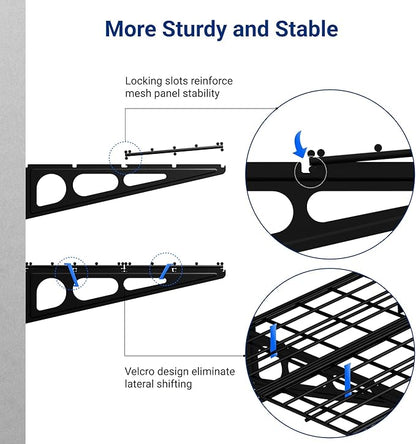 FLEXIMOUNTS 4-Pack 2x4ft 24-inch-by-48-inch Wall Shelf Garage Storage Rack Wall