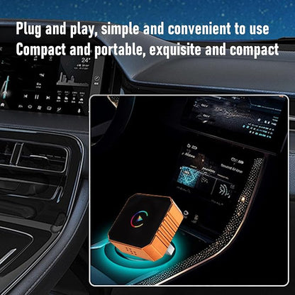 Wireless Car Adapter, Convert Wired to Wireless for Smartphone Projection, Auto Reconnect, Stable Streaming, Hands Free Control for Compatible Vehicles (White)
