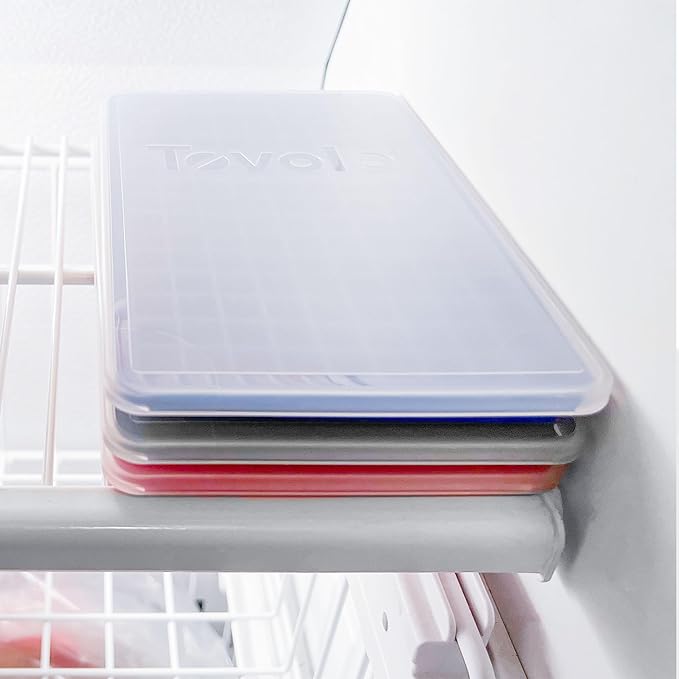Tovolo Mini Ice Cube Tray with Lid Set of 3 Assorted Colors Small Ice Maker
