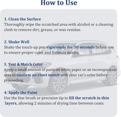Wind Chill Pearl (089) Touchup Paint Compatible with Toyota, 2-in-1 Scratch Repair Pen Exact Color Match, Car Scratch Repair Pen
