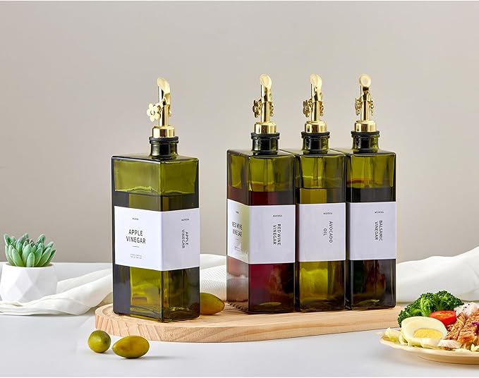 Olive Oil Dispenser Bottle for Kitchen, 16.9oz /500ml Cooking Vinegar Dispenser