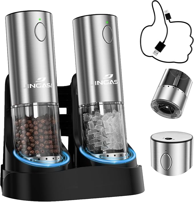 Electric Salt and Pepper Grinder Set