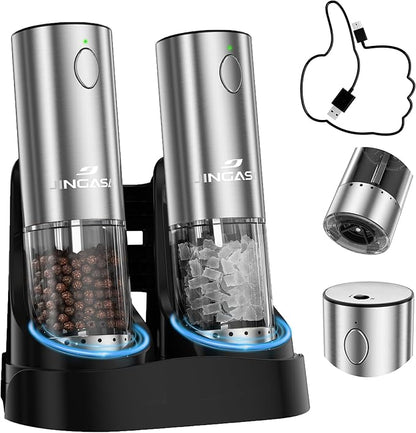 Electric Salt and Pepper Grinder Set