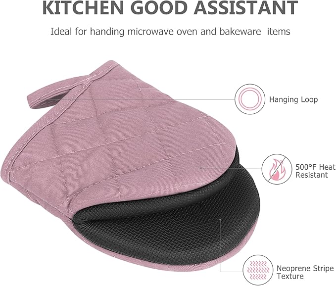 1 Pair Short Oven Mitts