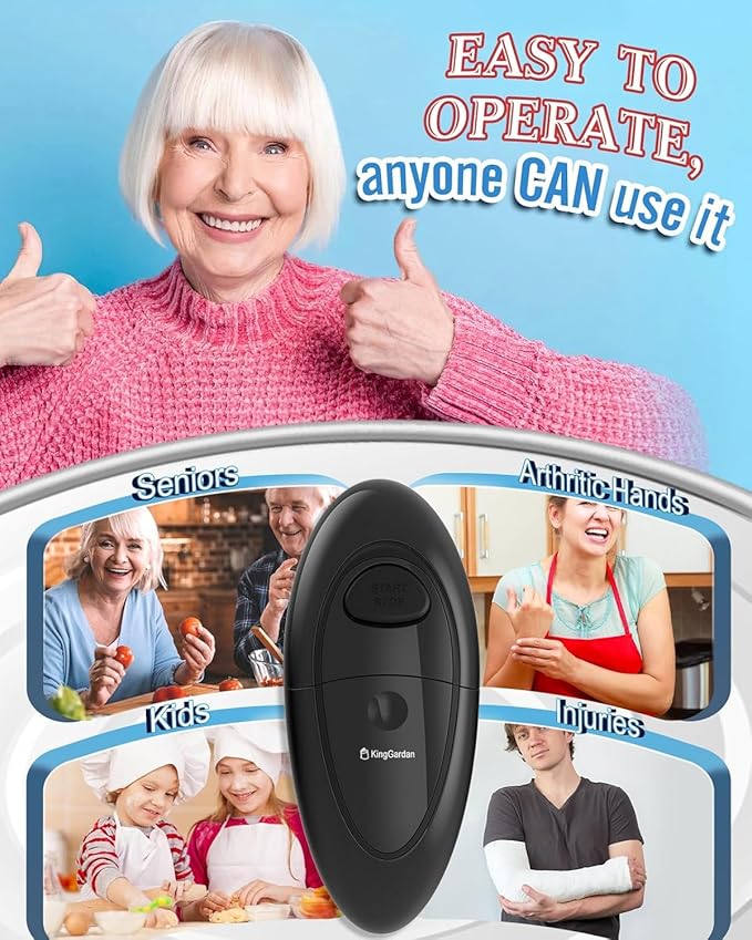 Electric Can Opener, One-Touch Automatic Hands Free Can Opener