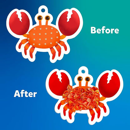 Skillmatics Poke-in Art - Underwater Animals, Mess-Free Arts & DIY Wood Crafts for Kids, Creative Kit, Gifts for Girls & Boys Ages 4, 5, 6, 7, 8, 9