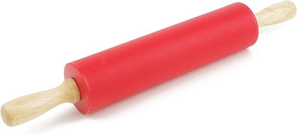 Silicone Rolling Pin for Baking Non-stick Rolling Pin Dough Roller Wooden