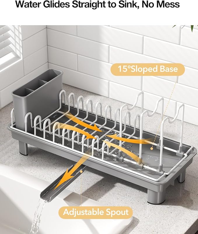Dish Rack, Carbon Steel Small Dish Drying Rack Rustproof