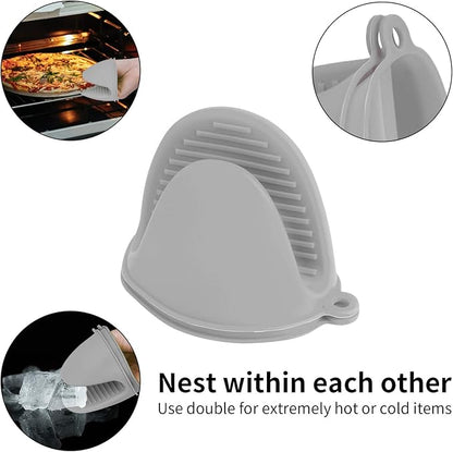 Vaincre 4PCS Silicone Oven Mitts Heat Resistant, Silicone Potholders