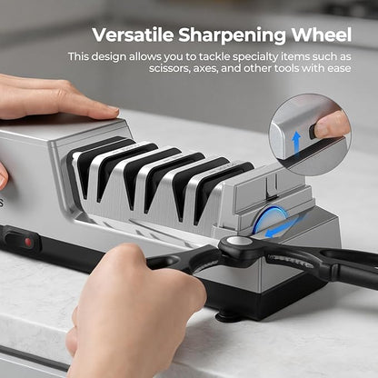 Narcissus Knife Sharpener, 3 Stages Diamond Electric Knife Sharpener