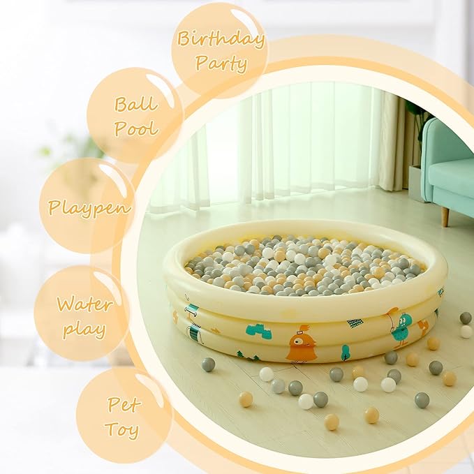 Realhaha Ball Pit Balls 50 100 200 500 Play Balls Plastic Balls for Baby Girls Toddlers Kids Play Tent Pool Playhouse Playpen Party Decoration