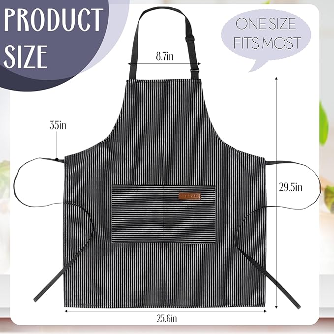 Handepo 12 Pcs Cotton Aprons for Women Men