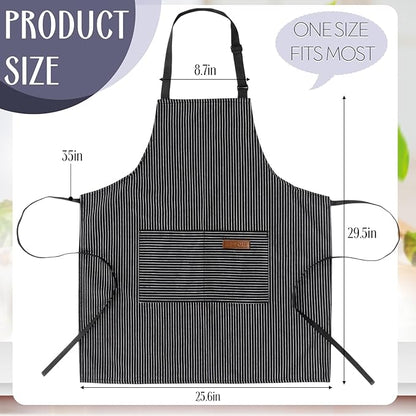Handepo 12 Pcs Cotton Aprons for Women Men