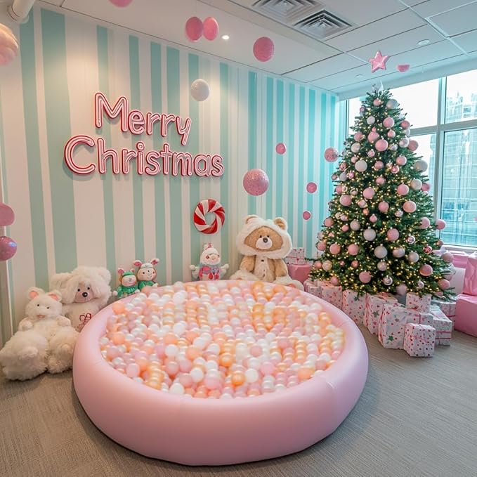 Realhaha Ball Pit Balls 50 100 200 500 Play Balls Plastic Balls for Baby Girls Toddlers Kids Play Tent Pool Playhouse Playpen Party Decoration
