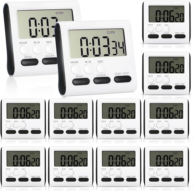 Mudder 12 Pack Digital Kitchen Timer