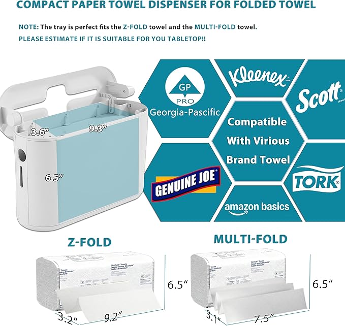 Multifold Paper Towel Dispenser Countertop: Modunful Z Flod/Tri Fold Hand Towel