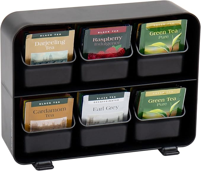 Mind Reader Tea Bag Organizer, Tea Station Organizer, Countertop Storage